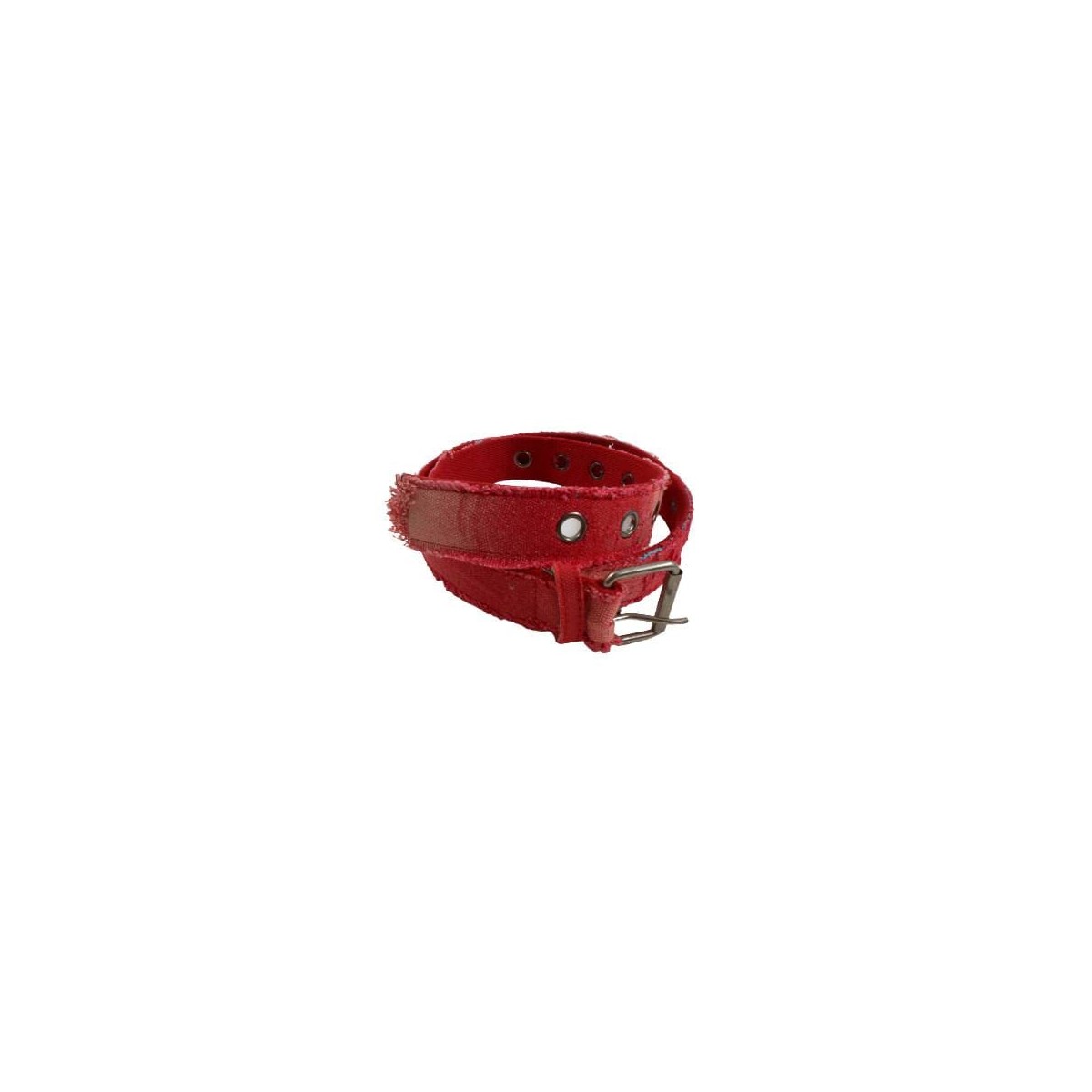 Cinturón rojo para mujer estrecho de 35 mm de ancho con hebilla metálica.