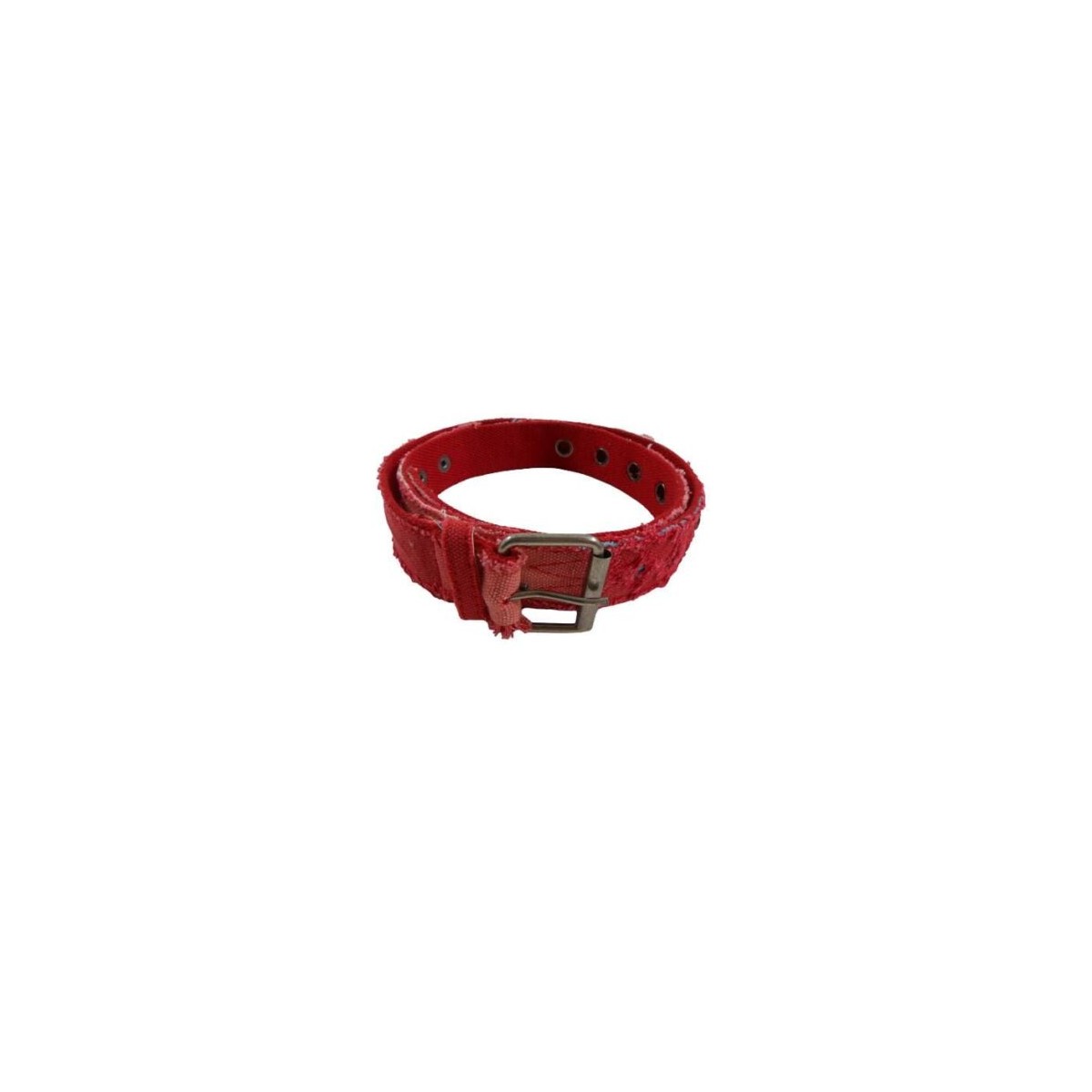 Cinturón rojo para mujer estrecho de 35 mm de ancho con hebilla metálica.