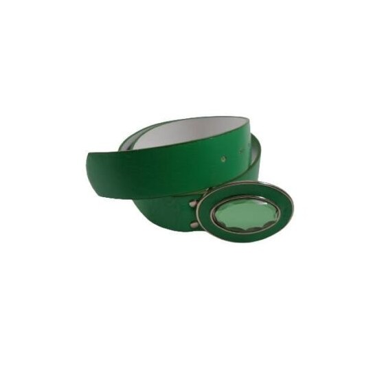 Cinturón mujer hebilla cristal verde (talla s)